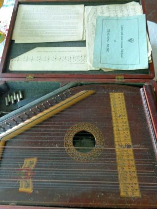 Rare Vintage Hawaiian Mandolin Guitar Harp With Sheet Music