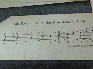 Rare Vintage Hawaiian Mandolin Guitar Harp with Sheet Music 9
