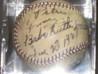 BABE RUTH Signed Baseball American League Reach Ball (RP) READ LISTING 10