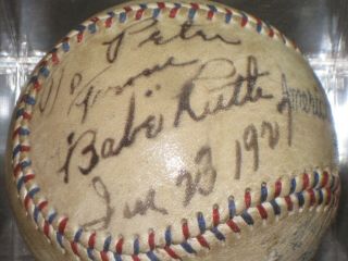 Babe Ruth Signed Baseball American League Reach Ball (rp) Read Listing