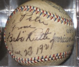 BABE RUTH Signed Baseball American League Reach Ball (RP) READ LISTING 2