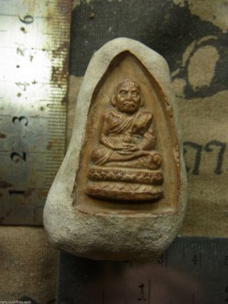 Phra L P Thuad Wat Chang Hai,  Shell Fossil,  Cave (hoikae) Thai Buddha Yr 2506