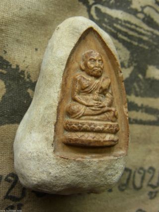 Phra L P Thuad Wat Chang Hai,  shell Fossil,  Cave (Hoikae) Thai Buddha yr 2506 2