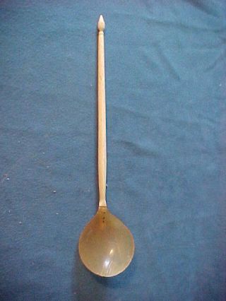 Turkish Ottoman 19th Cent Carved Sherbert Spoon