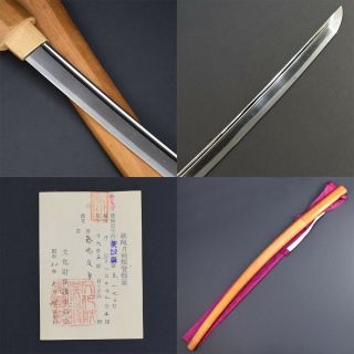 Antique NIHONTO JAPANESE LONG SWORD KATANA TOMOSHIGE 友重 signed w/SHIRASAYA NR 12