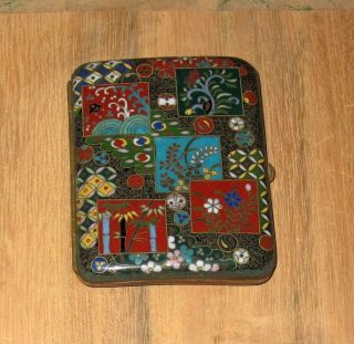 Fine Antique Meiji Japanese Cloisonne Enamel Cigarette or Card Case Box - RARE 6