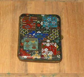 Fine Antique Meiji Japanese Cloisonne Enamel Cigarette or Card Case Box - RARE 7