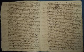 1784 52 Pages Antique Document Legal Manuscript Handwritten 18th Centur