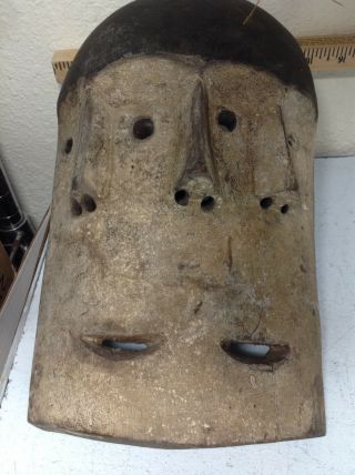 antique african mask double face two face wood masks carving sculpture 2