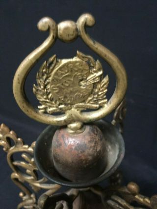 Antique Copper and Brass Wood Burning Stove Ornate Finial 3
