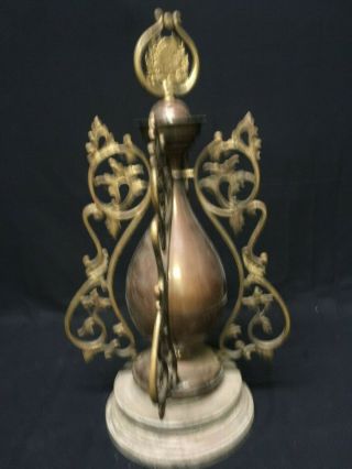 Antique Copper and Brass Wood Burning Stove Ornate Finial 5