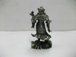 Silver Buddha statue.  130g/ 4.  58oz.  Japanese Antique 8