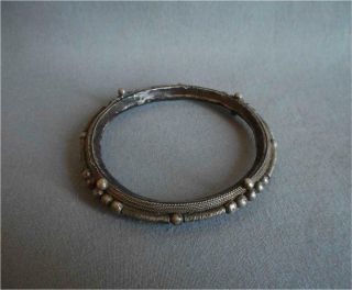 Antique Mauretania Top Nomadic Berber Tuareg Tribe Silver Decorated Bracelet