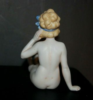 Fine Antique German Bathing Beauty Bisque Nude Doll Figurine 4 