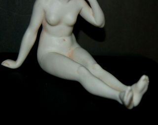 Fine Antique German Bathing Beauty Bisque Nude Doll Figurine 4 