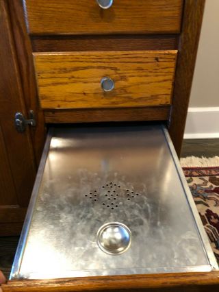 Antique Hoosier Oak Kitchen Cabinet 6