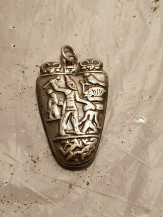 Rare Antique Ancient Egyptian Silver Hanger king Narmer war1stDynasty3200 - 3000BC 11