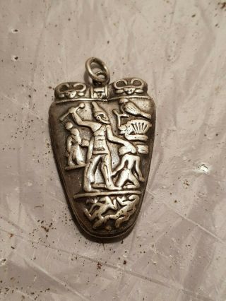 Rare Antique Ancient Egyptian Silver Hanger King Narmer War1stdynasty3200 - 3000bc