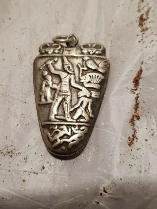 Rare Antique Ancient Egyptian Silver Hanger king Narmer war1stDynasty3200 - 3000BC 3