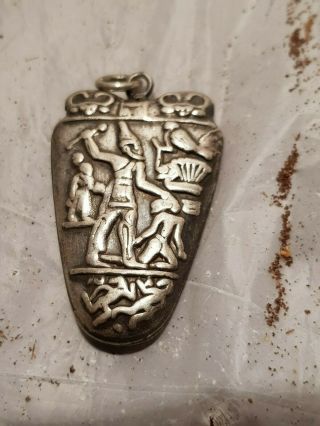 Rare Antique Ancient Egyptian Silver Hanger king Narmer war1stDynasty3200 - 3000BC 7