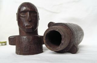 WOODEN TIMOR TRIBAL BETELNUT CONTAINER ARTIFACT late 20th C. 6