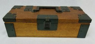 Vintage Wood And Iron Japanese Trinket Valet Box Made For Lord And Taylor
