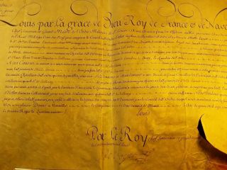 KING LOUIS XV AUTOGRAPH - PENSION CERTIFICATE in the ORDER of SAINT LOUIS - 1756 10