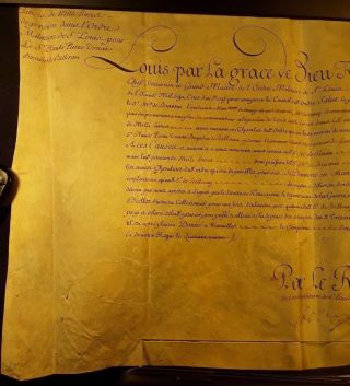 KING LOUIS XV AUTOGRAPH - PENSION CERTIFICATE in the ORDER of SAINT LOUIS - 1756 4