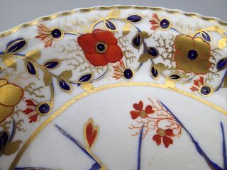 Antique Royal Crown Derby Imari Porcelain Dessert Dish 1820 5