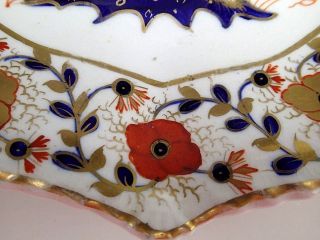 Antique Royal Crown Derby Imari Porcelain Dessert Dish 1820 6