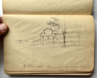 Antique 1880s Handwritten Diary Sketchbook Brooklyn NYC Templeton MA Lucas Baker 12