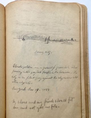 Antique 1880s Handwritten Diary Sketchbook Brooklyn NYC Templeton MA Lucas Baker 8