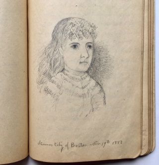 Antique 1880s Handwritten Diary Sketchbook Brooklyn NYC Templeton MA Lucas Baker 9