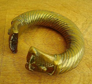 Old Ashanti? Tribal Art African Heavy Bronze Anklet/fighting Bracelet Manila