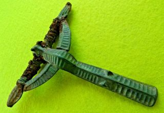 Viking Bronze Decorative Crossbow Fibula Zoomorphic