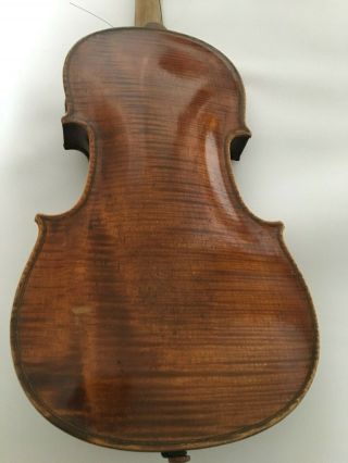 antique violin patina mop bow wooden coffin case restoration 14,  1/4 