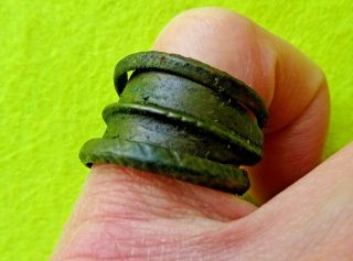 Viking Bronze Decorative Finger Ring Man Size