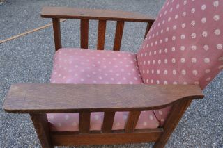 Mission Morris Stickley Era Oak Chair Roycroft Era - Push Button Recliner 6