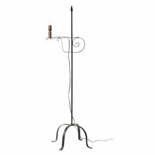 Wrought Iron Country Floor Lamp W/flame Tip /
