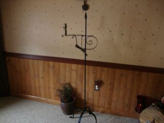 Wrought Iron country Floor lamp w/Flame Tip / 2