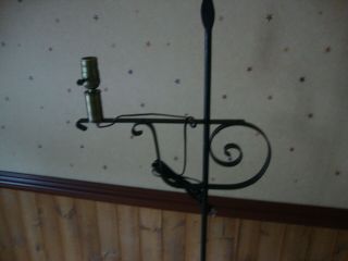 Wrought Iron country Floor lamp w/Flame Tip / 3