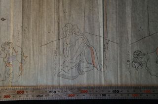Antique Japanese Shunga comic erotic art scroll 1800s Japan craft 4