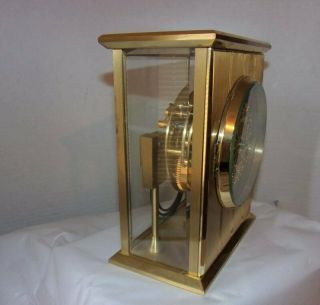 CHELSEA DESK SHELF CLOCK BRASS - KEY WIND - VISIBLE ESCAPEMENT - TIME STRIKE - 8