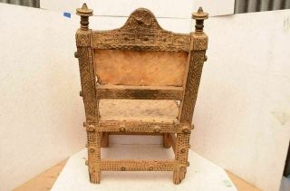 Antique Ashanti Chair Throne Ghana African Wood Asante Prestige stool cheif king 11