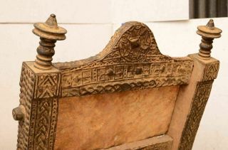 Antique Ashanti Chair Throne Ghana African Wood Asante Prestige stool cheif king 12