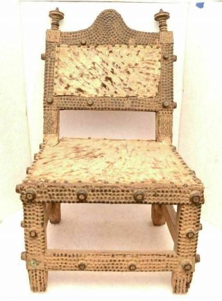 Antique Ashanti Chair Throne Ghana African Wood Asante Prestige Stool Cheif King