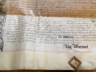 1868 Vellum Queen Victoria Patent Document Wax Great Seal The Realm Metal Case 5