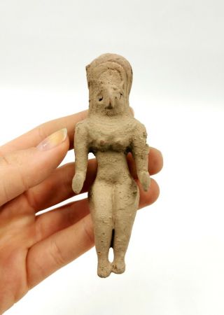 Indus Valley Ca.  2500 Bc Terracotta Standing Female Fertility Idol - R193