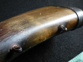 1889 Buffalo Bill ' s Wild West Flat Powder Horn Etched Property Marks 7