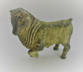 Ancient Luristan Bronze Ram Statuette 1000 - 800bce